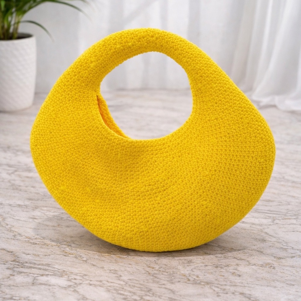 Yellow Knit Women's Bag